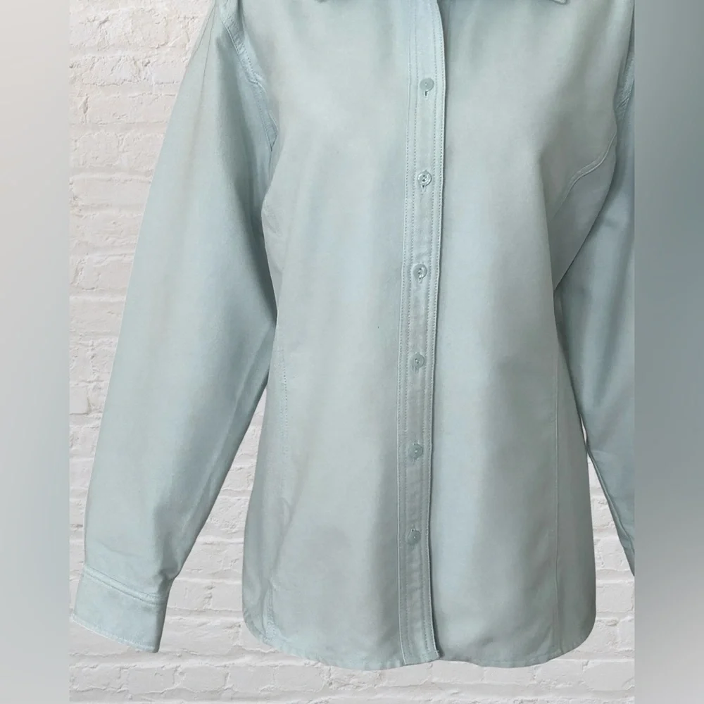 Eddie Bauer Womens Blue Flannel Button Up Shirt Sz XXL Chore Barn Farm Country - Picture 4 of 13